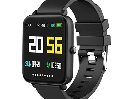 Foronechi Smart Watch for Android Samsung iPhone Activity Fitness Tracker with IP68 Waterproof for Men & Women Smartwatch with 154″ FullTouch Color Screen Heart Rate & Sleep Monitor Black